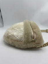 Load image into Gallery viewer, Chanel Tweed and Shearling Belt bag/ Fanny Pack Cream/White
