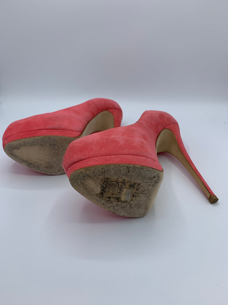 Giuseppe Zanotti Pink Pump Platform Suede Peep-toes size 38EU