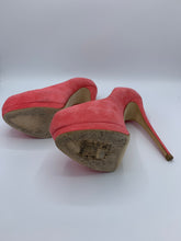 Load image into Gallery viewer, Giuseppe Zanotti Pink Pump Platform Suede Peep-toes size 38EU