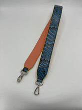Load image into Gallery viewer, Fendi Strap You Blue/ Pink Snakeskin Shoulder strap