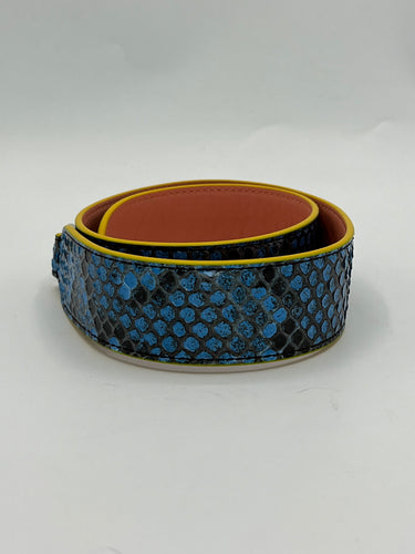 Fendi Strap You Blue/ Pink Snakeskin Shoulder strap